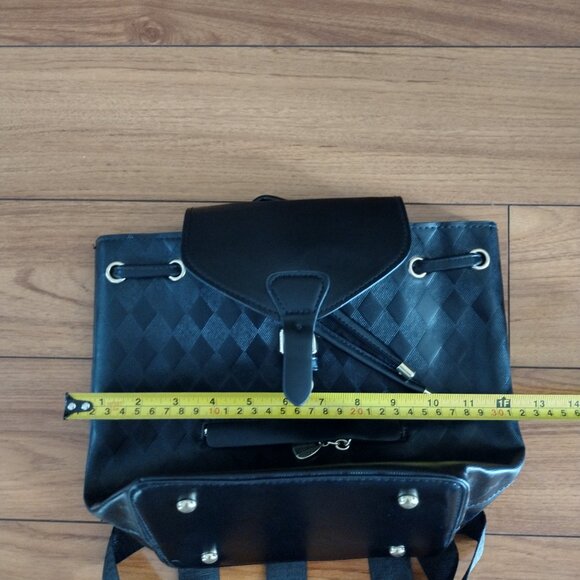 Black and gold color backpack looks new & gray LOVE necklace - Picture 2 of 10